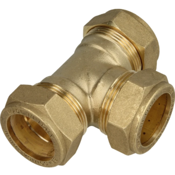 Messing knelkoppeling T-stuk Ø 28 mm