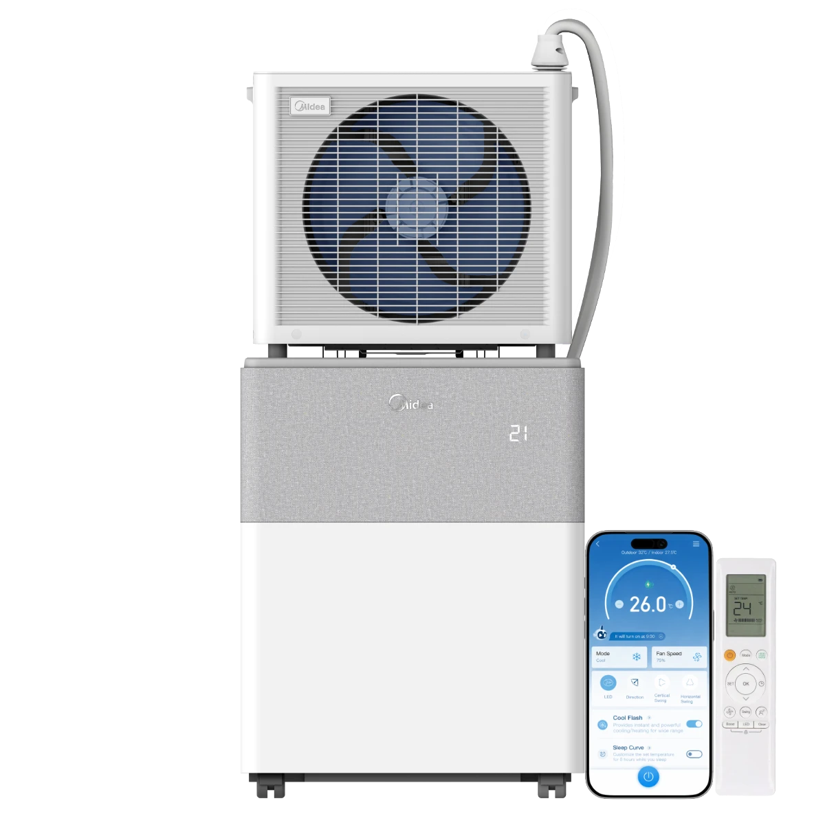Midea Portasplit - Mobiele Airco - Wifi - Koelen - 2.35 kW