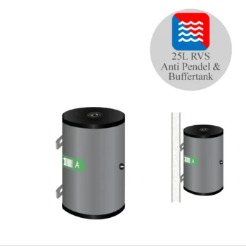 DUPLEX RVS buffervat PWT-25/WM - 25L