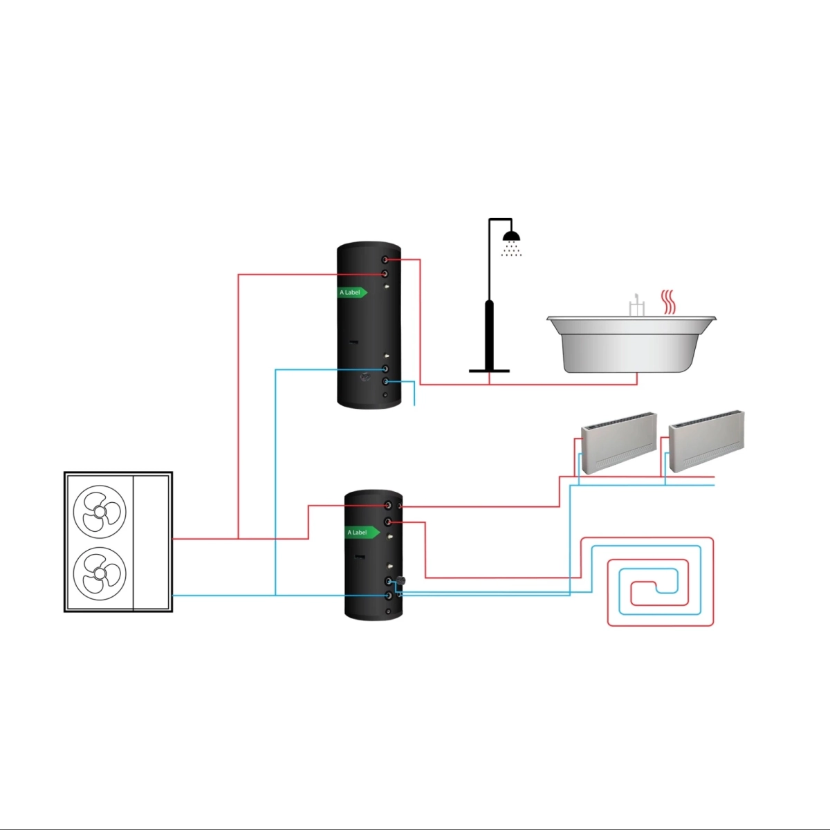 RVS Black Inline buffervat - 100L - Afbeelding 3