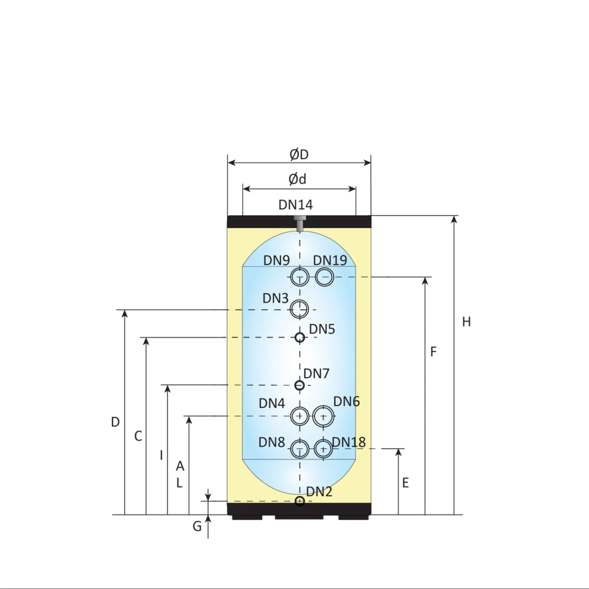 RVS Black Inline buffervat - 100L - Afbeelding 6