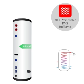 RVS boiler BT-300 XL-LE1 - 300L - 1 XXL 28mm warmtewisselaar