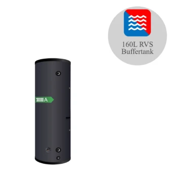 RVS buffervat BT-160 Black - 160L