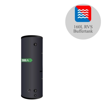 RVS buffervat BT-160 Black - 160L