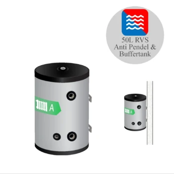 RVS buffervat BT-50/WM-C4 - vloer/wand model - 50L