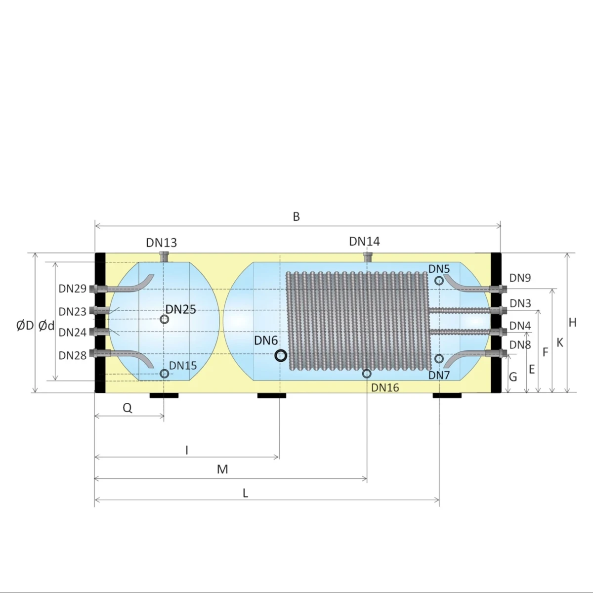 RVS Black series combi boiler horizontaal NXWT 300L + 100L buffer - Afbeelding 5