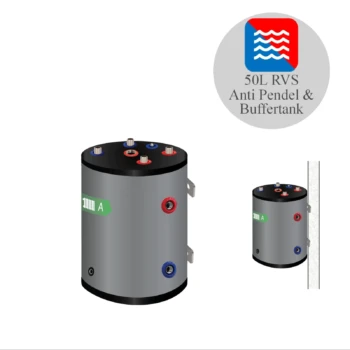 RVS buffervat PWT-50/WM-C8 - 50L