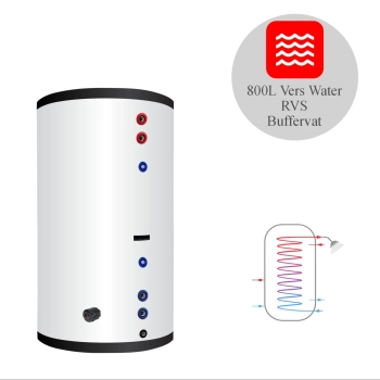 RVS boiler BT-800 XL-LE1 - 800L - 1 XXL 28mm warmtewisselaar