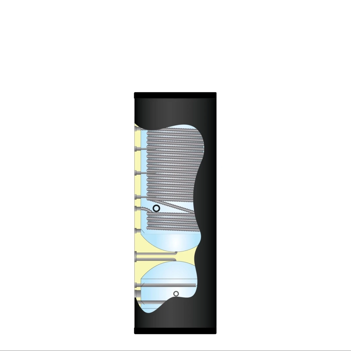 RVS Black Inline combi boiler - 300L + 100L buffer - 1 XL 32mm warmtewisselaar - Afbeelding 4
