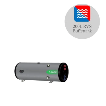 DUPLEX RVS buffervat PWT-200H horizontaal - 200L