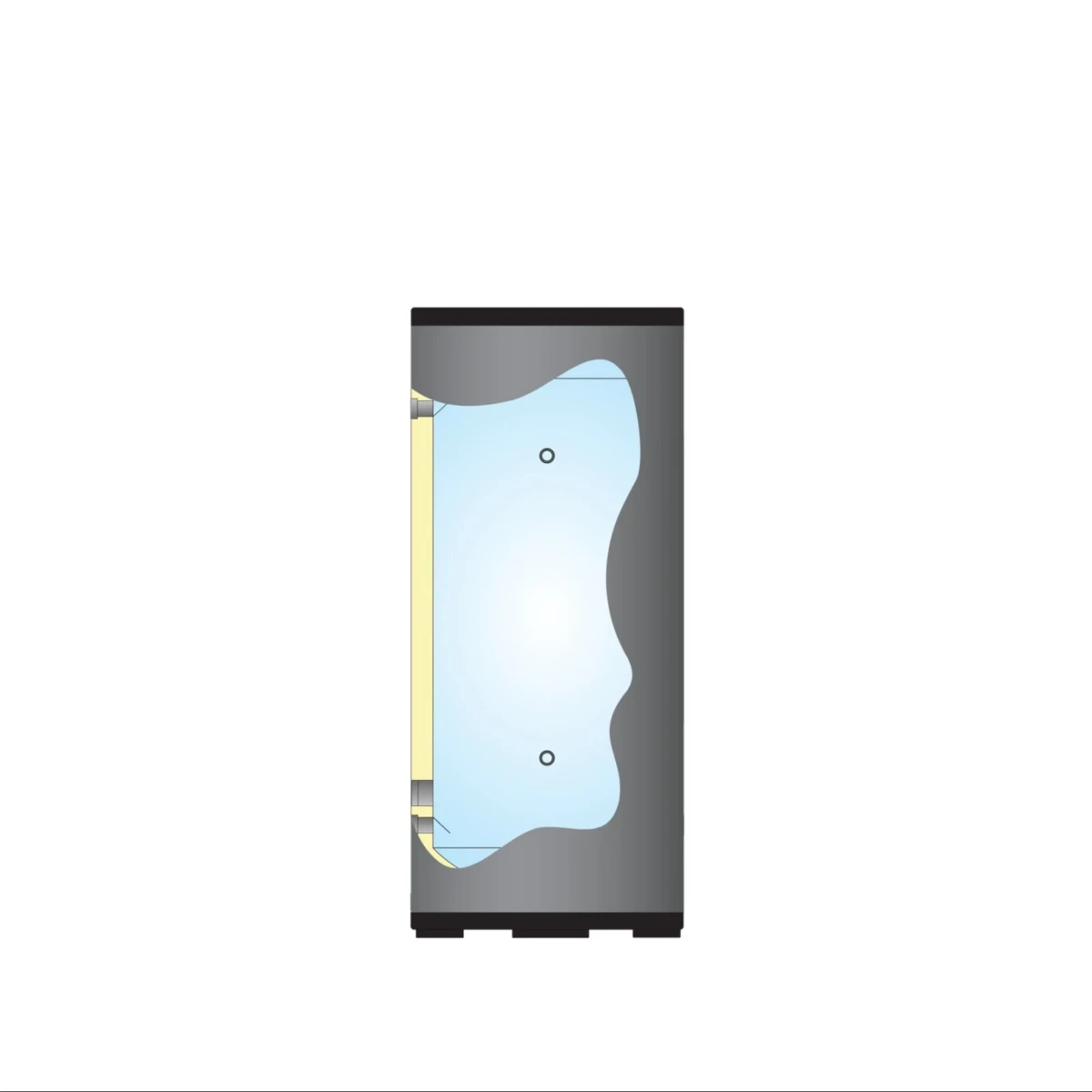 DUPLEX RVS buffervat PWT-300 - 300L - Afbeelding 4