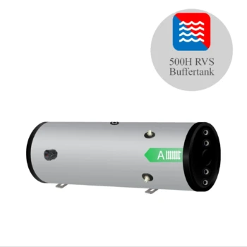 RVS buffervat BT-500H - 500L horizontaal