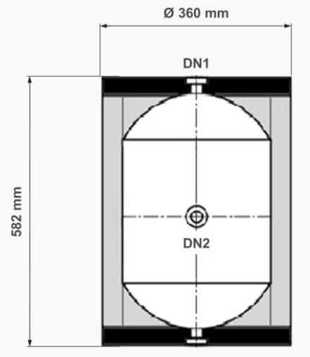 RVS Anti Pendel Buffertank BT-25/WM - 25L - Afbeelding 3