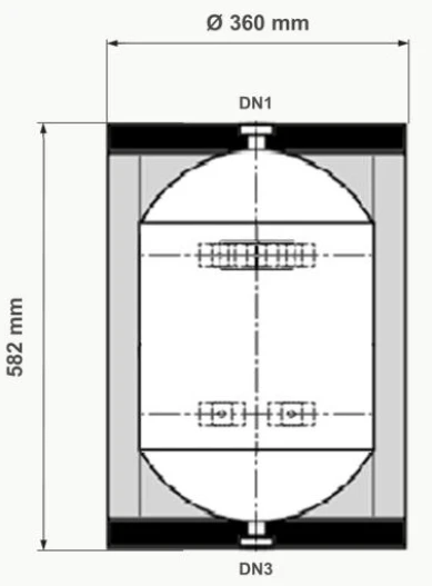RVS Anti Pendel Buffertank BT-25/WM - 25L - Afbeelding 2