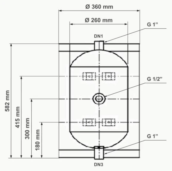 RVS Anti Pendel Buffertank BT-25/WM - 25L - Afbeelding 4